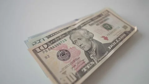 Macro shot of us dollars Stock Footage 175331699