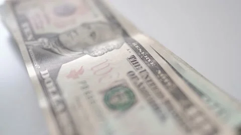 Macro shot of us dollars Stock Footage 175332350