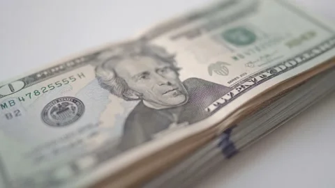 Macro shot of us dollars Stock Footage 175332391