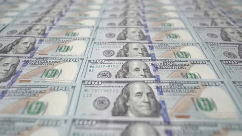 Macro shot of us dollars Stock Footage 175334778