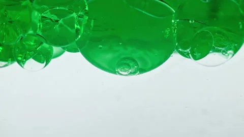 Macro Shot of Various Air Bubbles in Water Rising up on Light White Background Stock-Footage 151549244