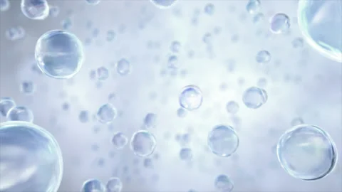 Macro shot of various air bubbles in water . Stock Footage 160978228