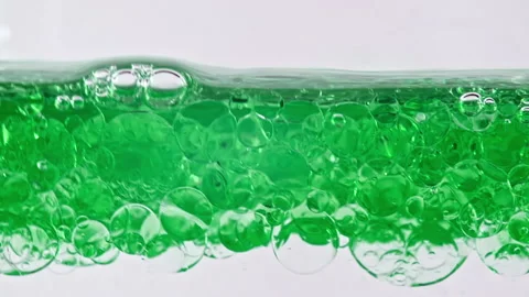 Macro Shot of Various Air Bubbles in Water Rising up on Light White Background Stock-Footage 170718598