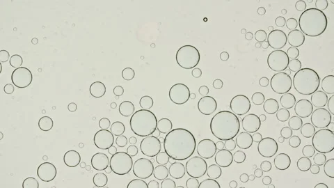 Macro shot of various air bubbles. Super slow motion Beauty glossy Moisturizing Stock-Footage 248138072