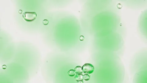 Macro Shot of Various Air Bubbles in Water Rising up on Light White Background 스톡 동영상 248634948