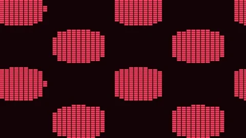 Macro shot of vibrant red and black abstract geometric pattern background Stock Footage 342524250