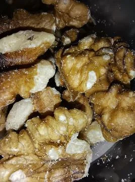 Macro shot of a walnut Stock Photos