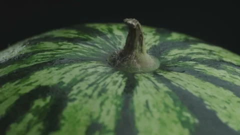 Macro shot of watermelon with black background Stock Footage 138333847