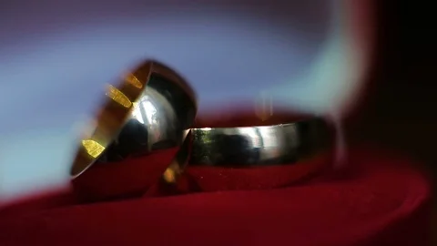 Macro shot of wedding ring details Stock Footage 77570923