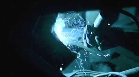 Macro shot of welding in slow motion Stock Footage 64276050