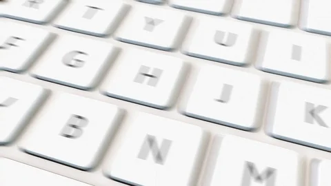Macro shot of white computer keyboard and green improve key. Conceptual 4K 動画素材 72900616