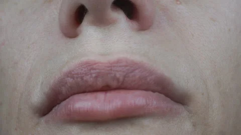 Macro shot of a woman's face. Stock-Footage 129845410