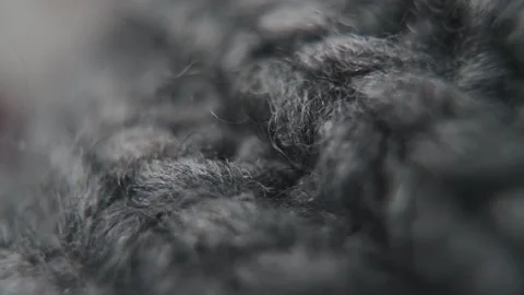Macro shot of woolen fabric. Stock Footage 149107767