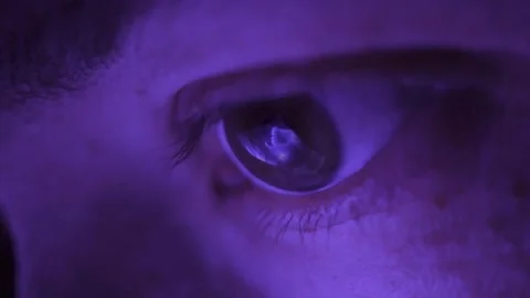 Macro shot of a workaholic in the dark working late on the computer. Stock Footage 166973205