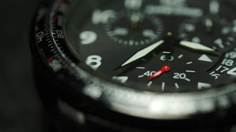 Macro Shot Of A Wrist Watch Vídeo Stock 63159274