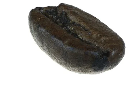 Macro of a single coffee bean Stock Photos
