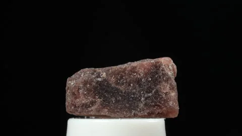 Macro Single Kala Namak Black Salt Crystal On Black Видео 331851393