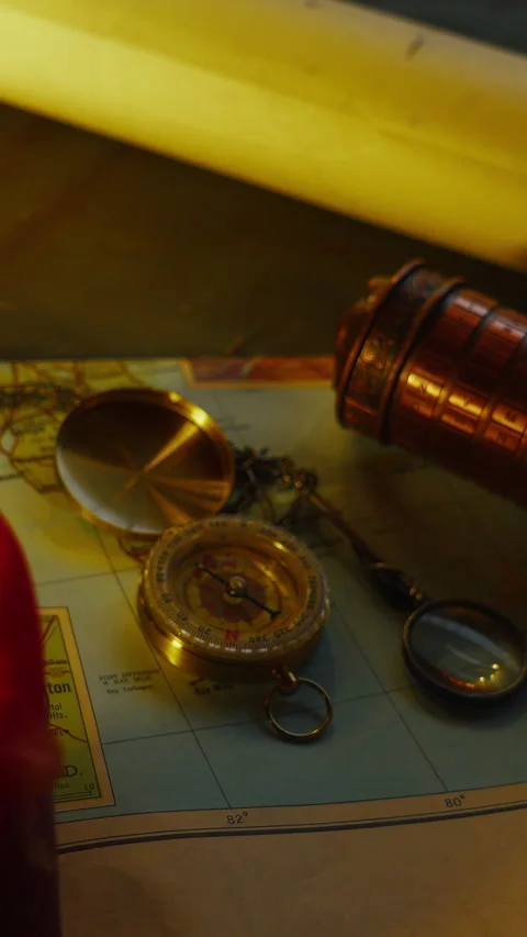 Macro Slide Reveals Cryptex and Candle, Hidden Code and Mystery Setup Stock Footage 334084375