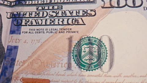 Macro with slider shot of dollar bills Video stock 242458355