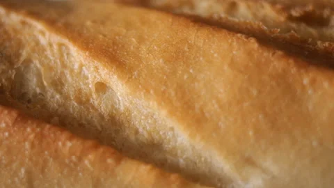 Macro Slider Shot of Rustic Bread Crust in Side View 50p Stockbeeldmateriaal 336533286