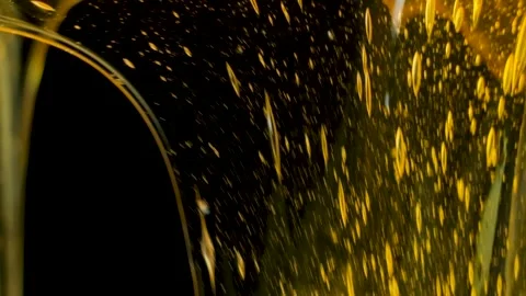 Macro Slow Motion Bee Honey, Flow and Texture Stock Footage 330956887