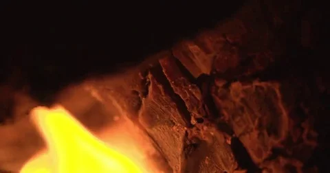 Macro slow motion shot of flames Vídeo Stock 69255561