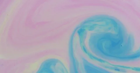 Macro Slow Motion Static Shot of Paint Swirling (Abstract Visual Effect) Stock Footage 85064332