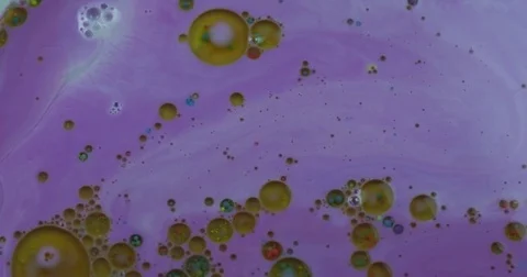 Macro Slow Motion Static Shot of Paint Swirling (Abstract Visual Effect) Stock Footage 85064360