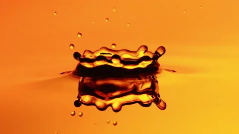 Macro slow motion water drop orange  Stock Footage 158306229