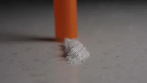 Macro: Snorting Cocaine, Drugs Stock Footage 220018060