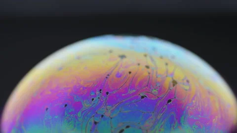 Macro Soap Bubble Colorful Psychedelic Stock Footage 151044674