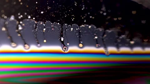 Macro soap bubble creates a colorful and psychedelic background. Rainbow colors Stock-Footage 150565295