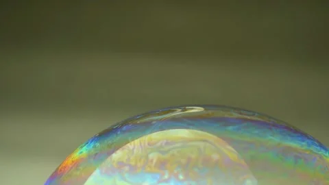 Macro soap bubble, moving rainbow surface (slow motion) Stock Footage 246112017