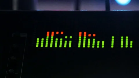 Macro Sound Engineer Operates Audio Equipment for Concert Stock Footage 82317698