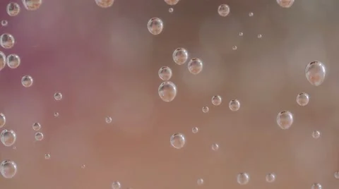Macro of sparkle water drops on glass Stock Footage