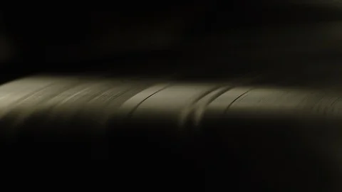 Macro of spinning vinyl record Video stock 129587864