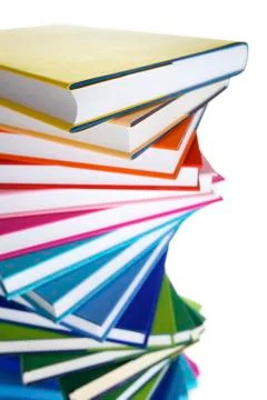 Macro of spiral stack of books Stock Photos