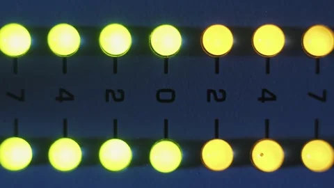 Macro Stereo VU Meter Measuring Audio Levels Stock Footage 319067324