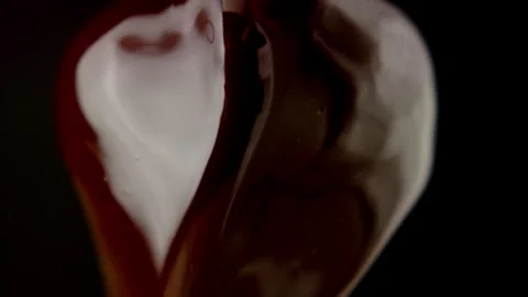 Macro strawberry chocolate drip slow motion liquid cocoa delicious food lust Stock Footage 274304594