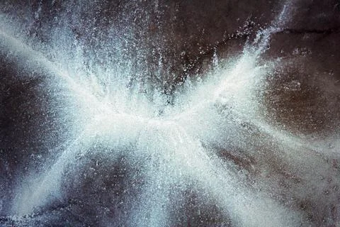 Macro structure, pattern and crystals of newly formed ice Stock Photos