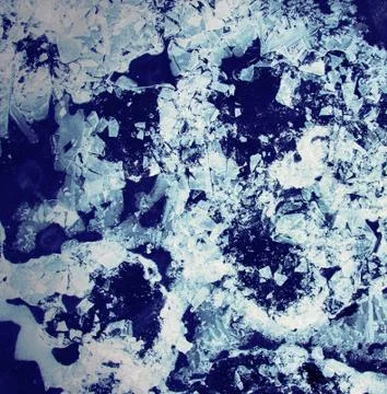 Macro structure, pattern and crystals of newly formed ice Foto stock