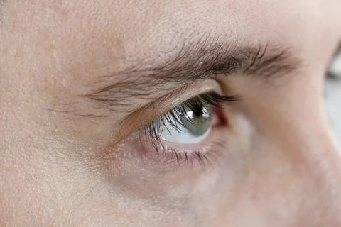 Macro Studio Expression Shot Of man's green Stock Photos