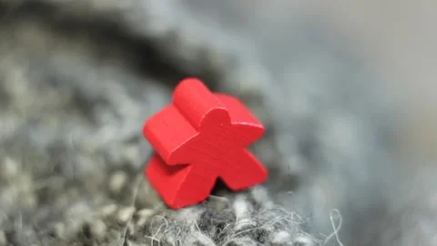 Macro table game red figure 스톡 동영상 149121287