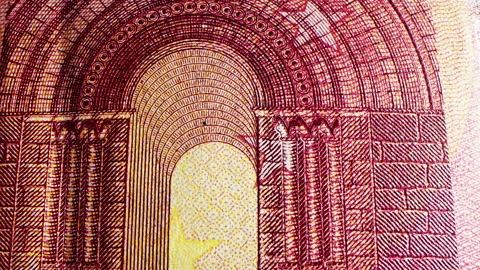 Macro texture banknotes shot close up 100 50 20 10 Euro bills. Cash money Stock Footage 223948097