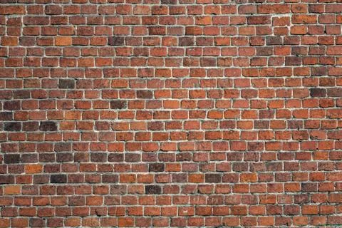 Macro texture of a beautiful red brickwork. Stock Photos