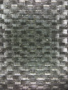 Macro texture of black fabric threads background with selective focus and copy Stock Photos
