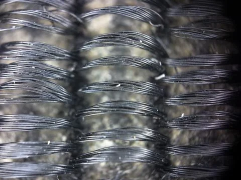 Macro texture of black fabric threads, close up background with selective focus Stock Photos