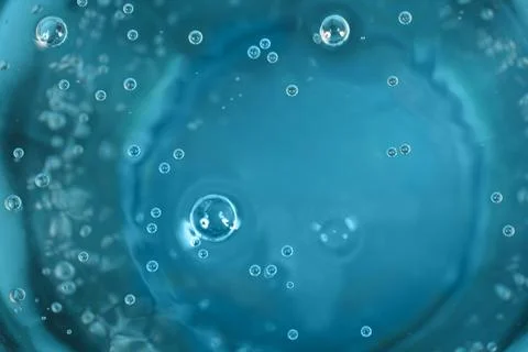 Macro Texture of Bubbles in Carbonated Liquid Stock Photos