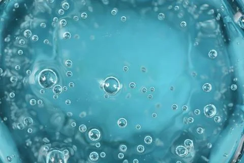 Macro Texture of Bubbles in Carbonated Liquid Stock Photos