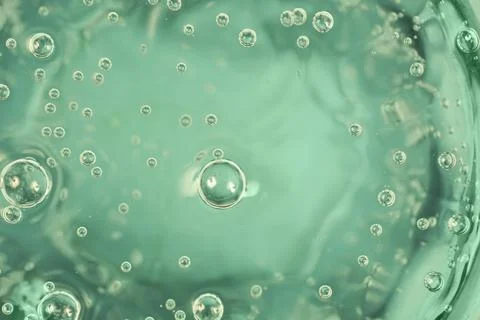 Macro Texture of Bubbles in Carbonated Liquid Stock Photos